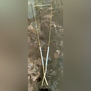 Gold & Gray Beaded Necklace